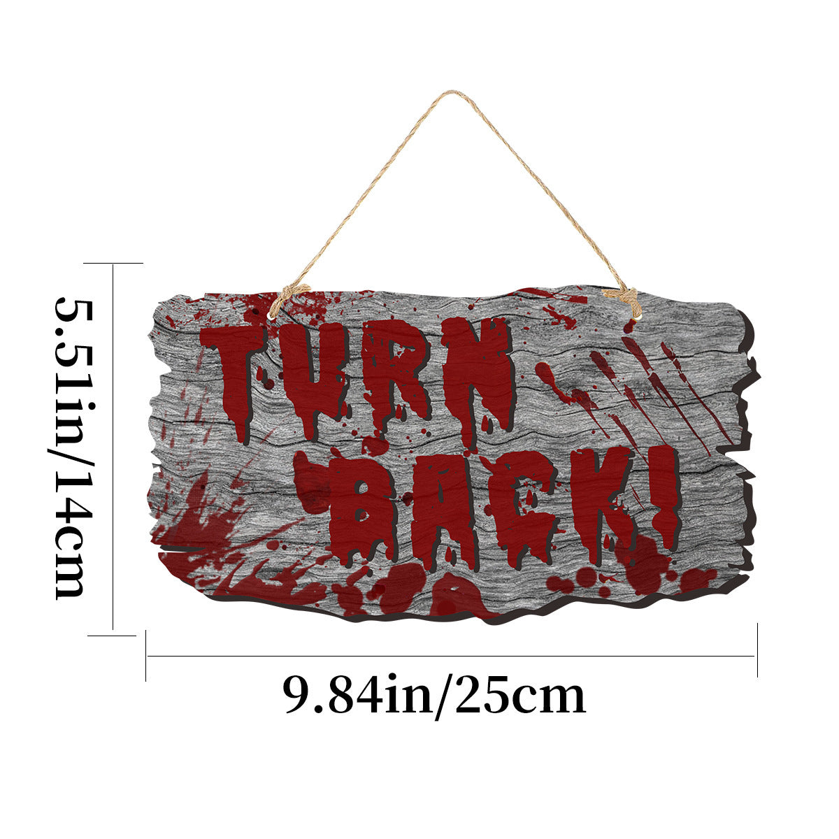 Wooden Halloween Haunted Doorplate