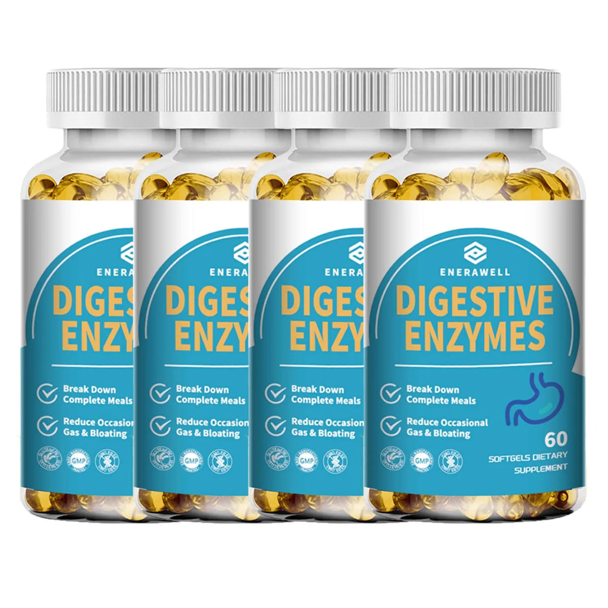 Digestive Enzymes Supplement - Digestion and Intestinal Health for Adults Men and Women, Promotes Nutrient Absorption