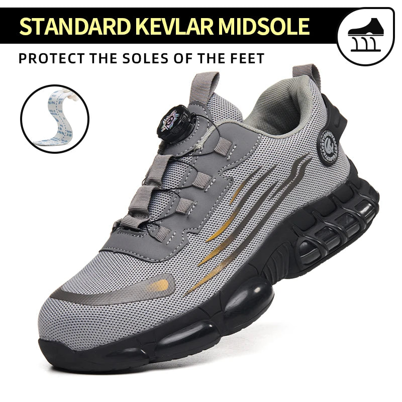 Men Women Safety Work Shoes Steel Toe Cap Anti‑Puncture Anti‑Slip Breathable Lightweight Industrial Labor Protection Work Shoes Steel Toe Safety Work Shoes Anti‑Puncture Anti‑Slip Lightweight Breathable Industrial Wor
