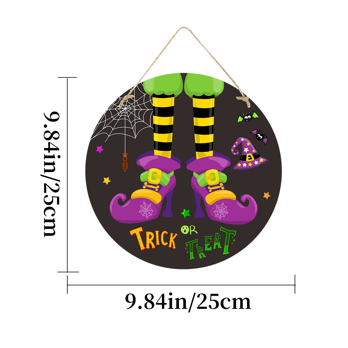 Wooden Halloween Haunted Doorplate