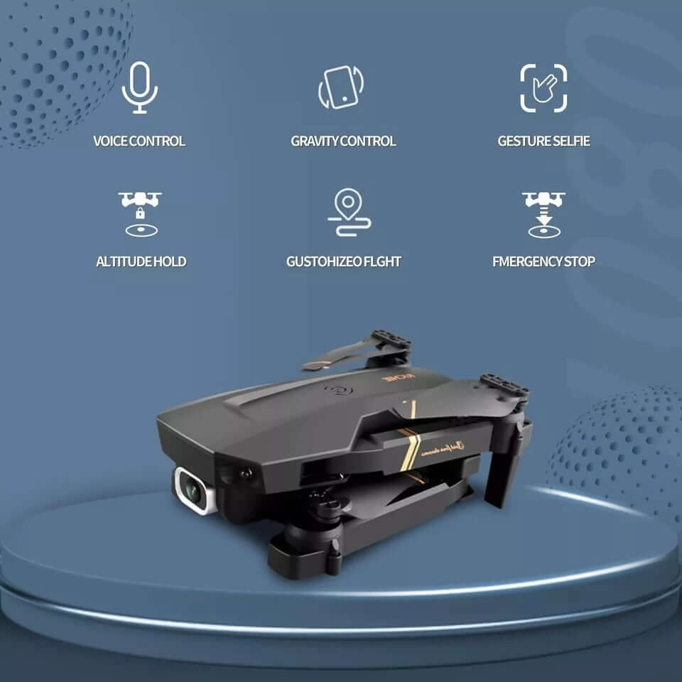 4DRC V4 Foldable 4K/1080P Camera Drone with 2 Batteries | Remote-Control Quadcopter