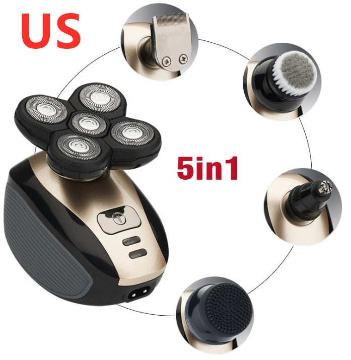 5-in-1 Electric Shaver for Men – Rechargeable Beard & Head Trimmer