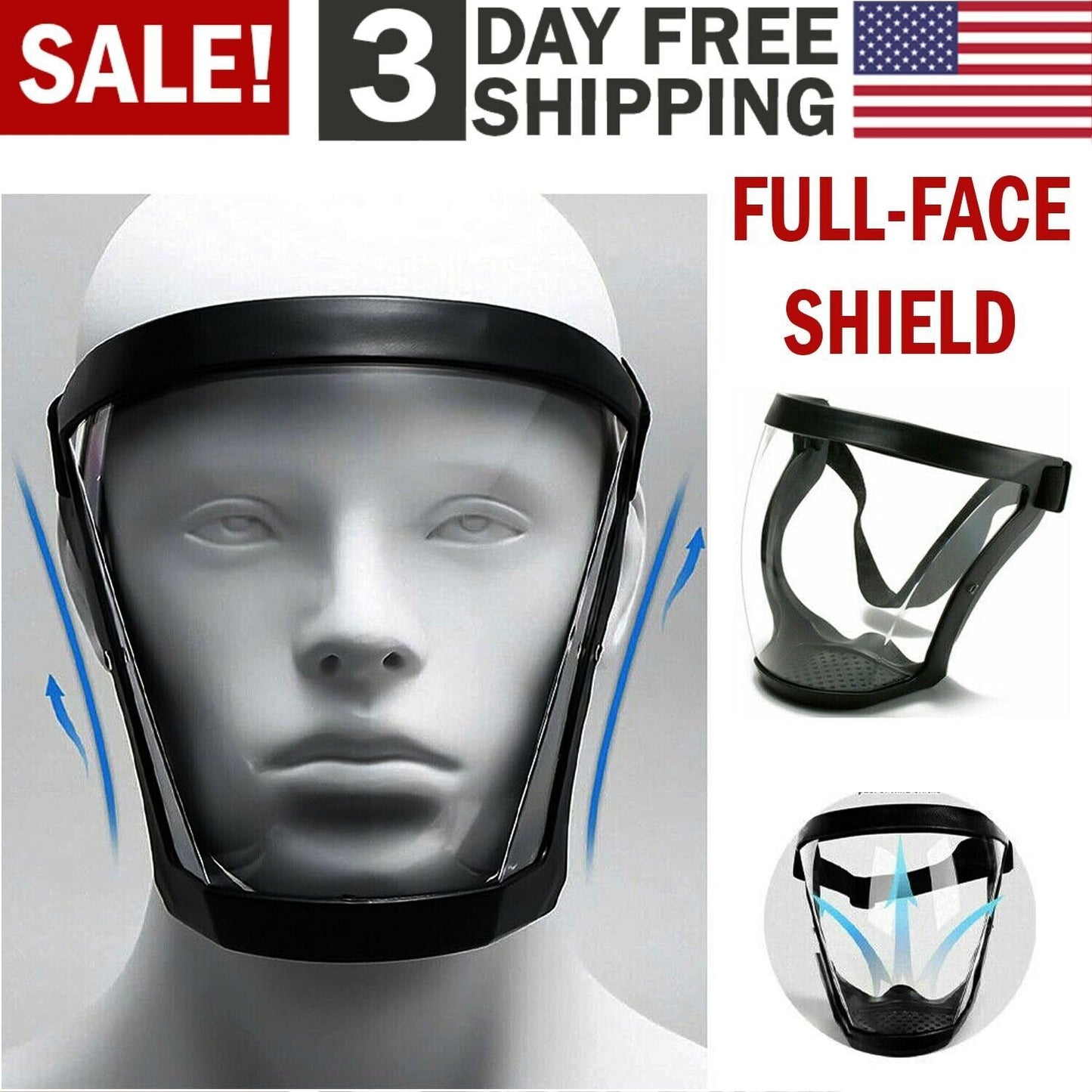 Full Face Super Protective Mask | Anti-fog Shield