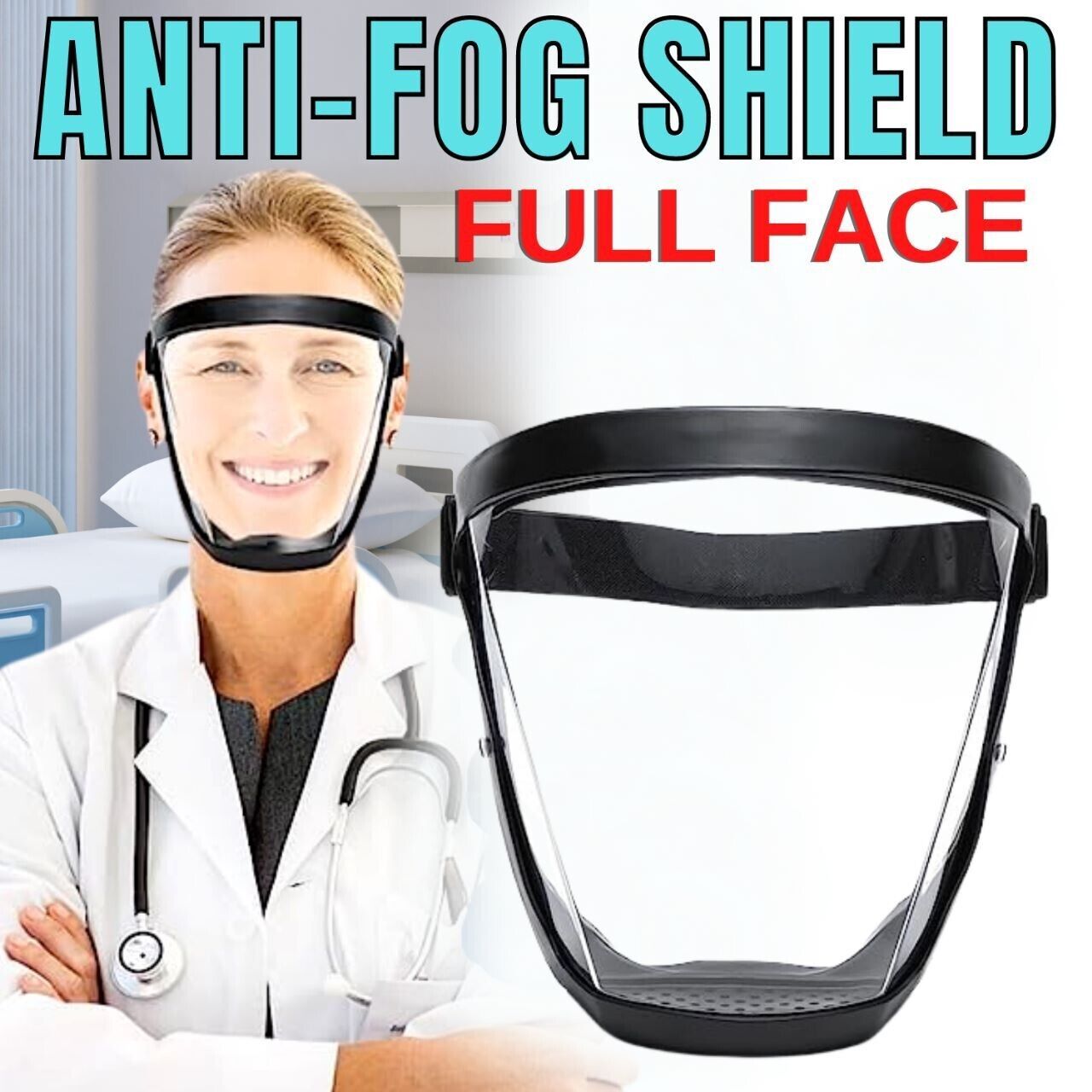 Full Face Super Protective Mask | Anti-fog Shield