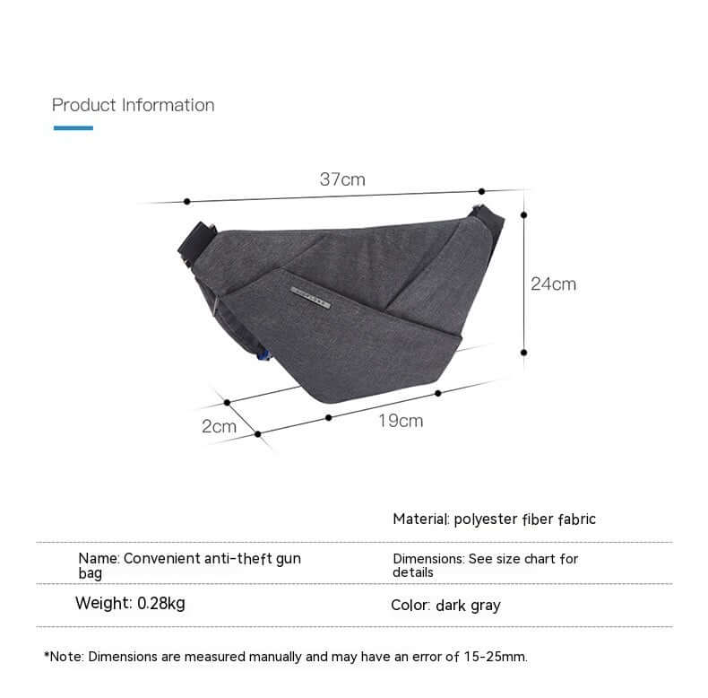 Multi-Functional Canvas Chest Bag | Anti-Theft Crossbody Travel Pack