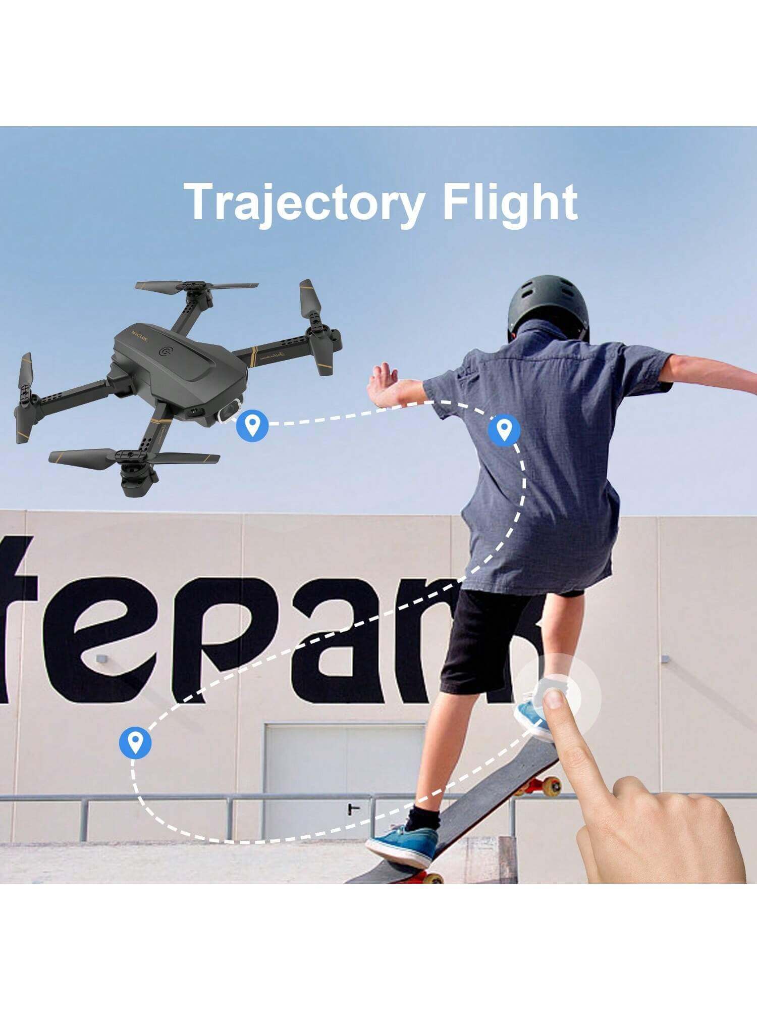 4DRC V4 Foldable 4K/1080P Camera Drone with 2 Batteries | Remote-Control Quadcopter