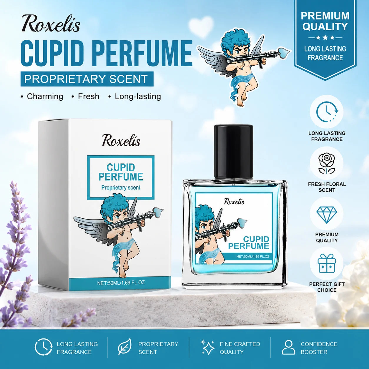 50ml Men Body Spray Perfume Long Lasting Fresh Scent Pheromone Cologne Local Warehouse Supply
