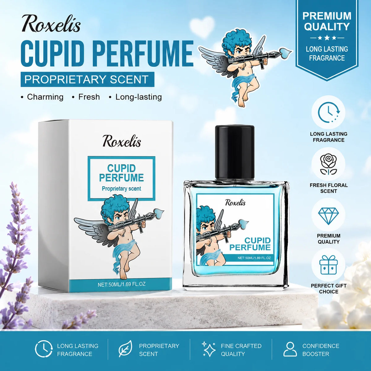50ml Men Body Spray Perfume Long Lasting Fresh Scent Pheromone Cologne Local Warehouse Supply