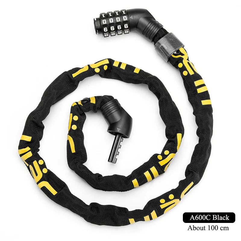 ULAC Cycling Bike Password Lock MTB Road Bike Chain Anti-theft Lock Ultra-light Portable Lock Bicycle Safety Stable Accessories
