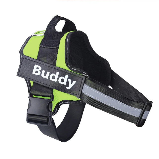 Dog Harness Reflective Breathable Adjustable Pet Harness For Dog Vest ID Custom Patch Outdoor Walking Dog Supplies