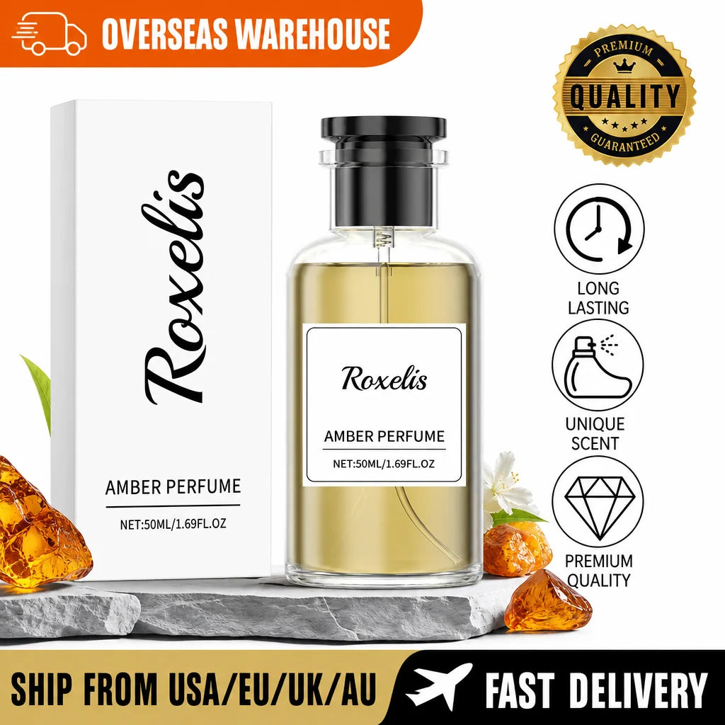 50ml Unisex Warm Amber Woody Perfume Long Lasting Mellow Scent Minimal White Gift Box Overseas 3-5 Days Fast Delivery