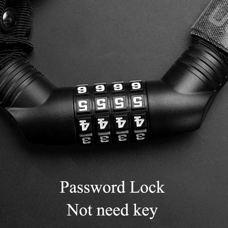 ULAC Cycling Bike Password Lock MTB Road Bike Chain Anti-theft Lock Ultra-light Portable Lock Bicycle Safety Stable Accessories
