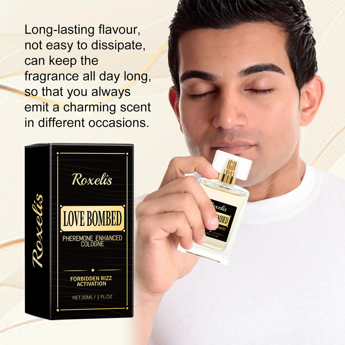 Roxelis Men Pheromone Cologne Perfume Long Lasting Fresh Fragrance for Business Gentlemen Elegant Scent for Daily Wear Wholesale