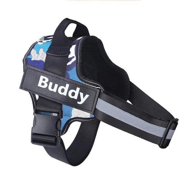 Dog Harness Reflective Breathable Adjustable Pet Harness For Dog Vest ID Custom Patch Outdoor Walking Dog Supplies