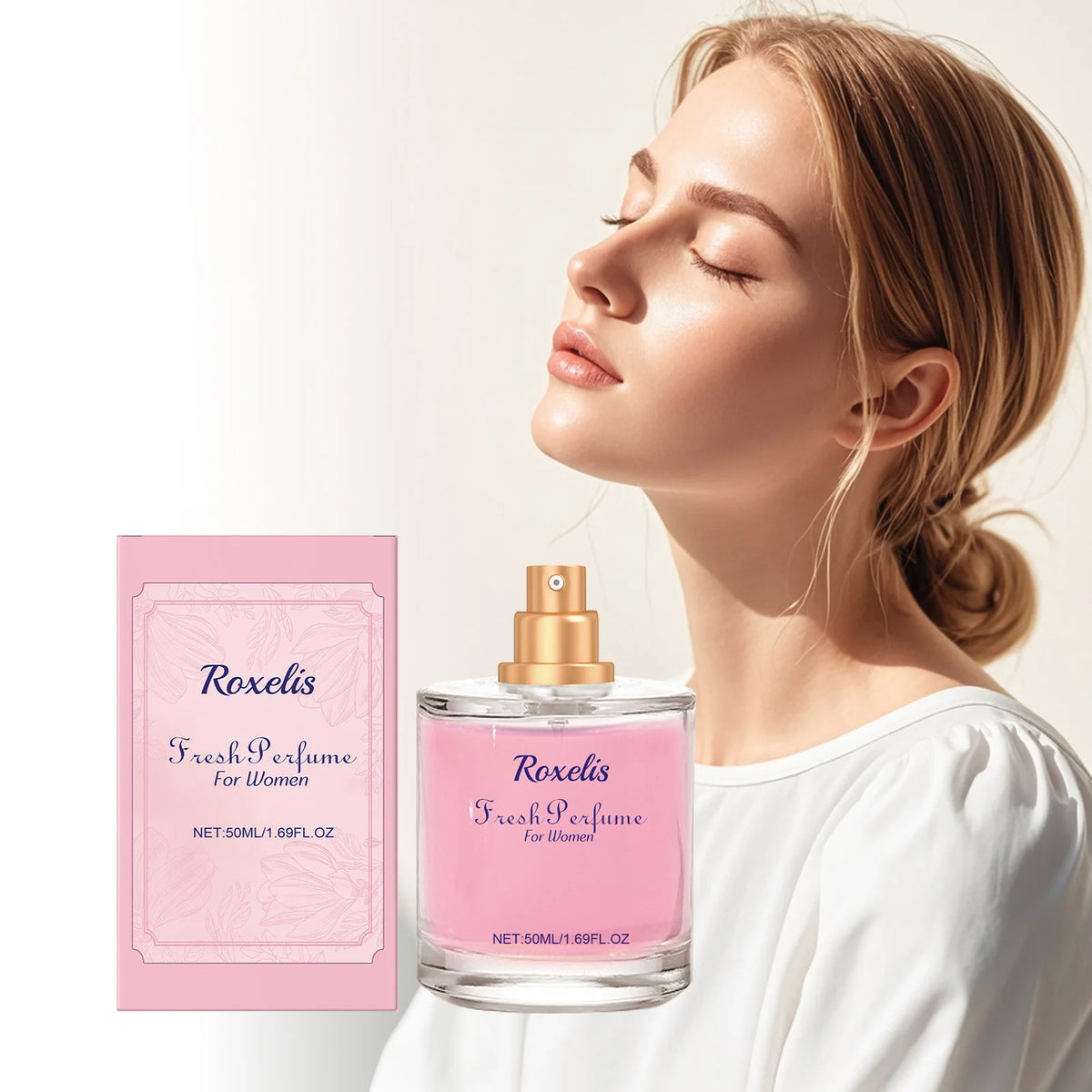 Women Fresh Soft Floral Perfume 50ml Long Lasting Gentle Romantic Fragrance Spray for Dating Wedding Daily Travel Gift