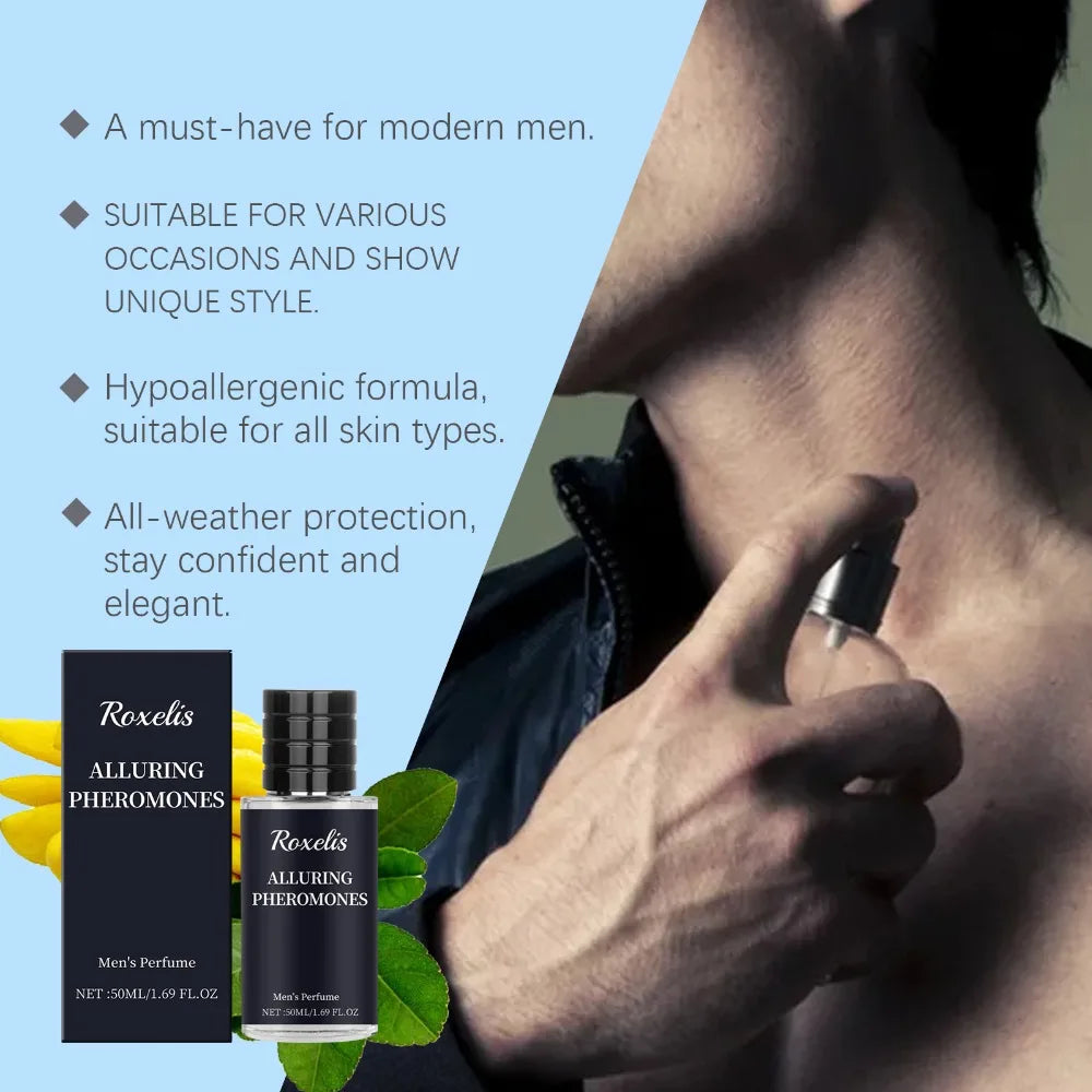 Roxelis Personality Men's Perfume Bergamot Scent Long Lasting Exudes Male Charm Creates Couple Dating Atmosphere