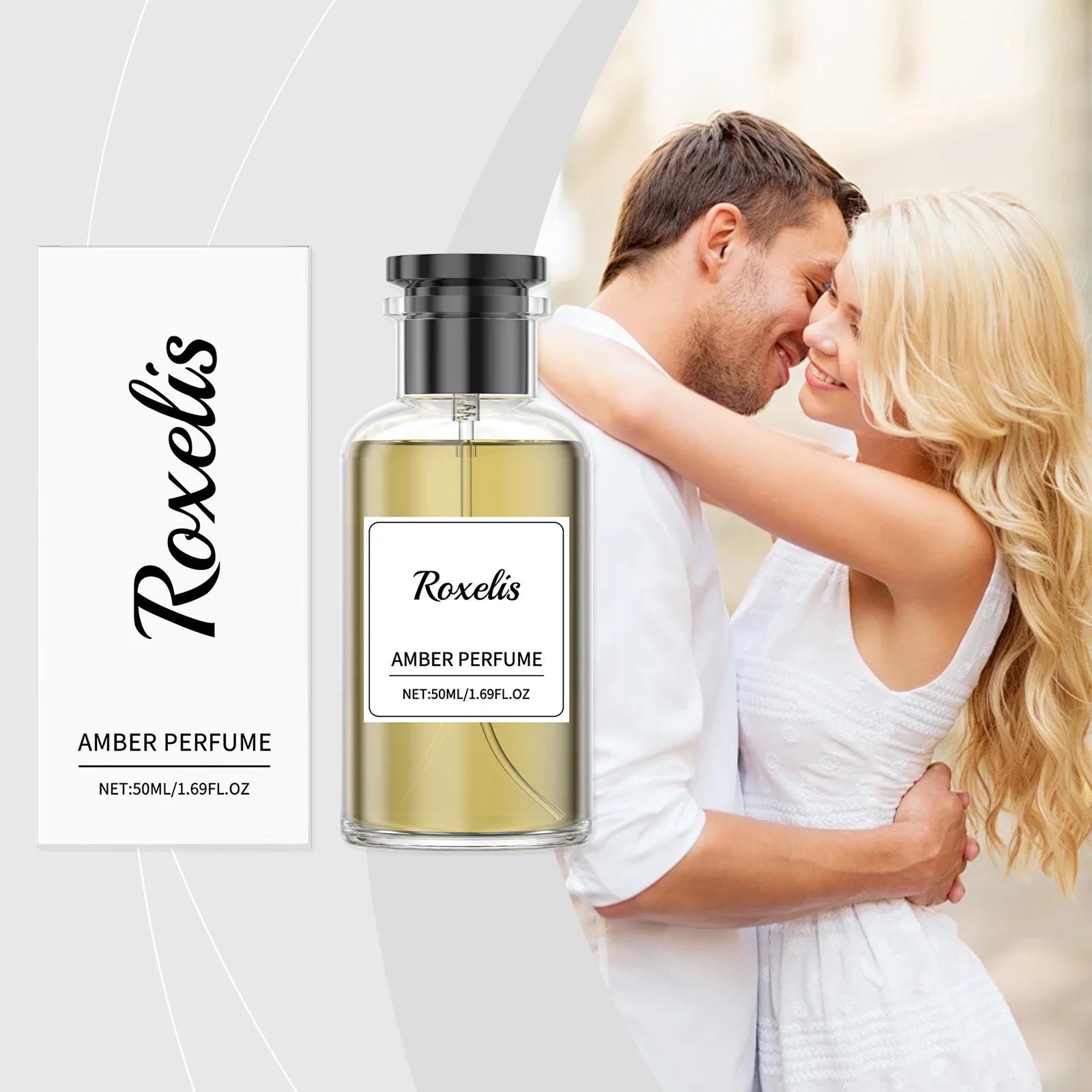 50ml Unisex Warm Amber Woody Perfume Long Lasting Mellow Scent Minimal White Gift Box Overseas 3-5 Days Fast Delivery