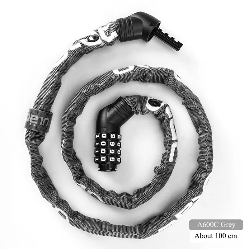 ULAC Cycling Bike Password Lock MTB Road Bike Chain Anti-theft Lock Ultra-light Portable Lock Bicycle Safety Stable Accessories