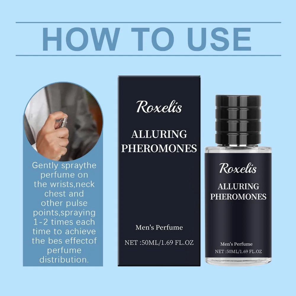 Roxelis Personality Men's Perfume Bergamot Scent Long Lasting Exudes Male Charm Creates Couple Dating Atmosphere