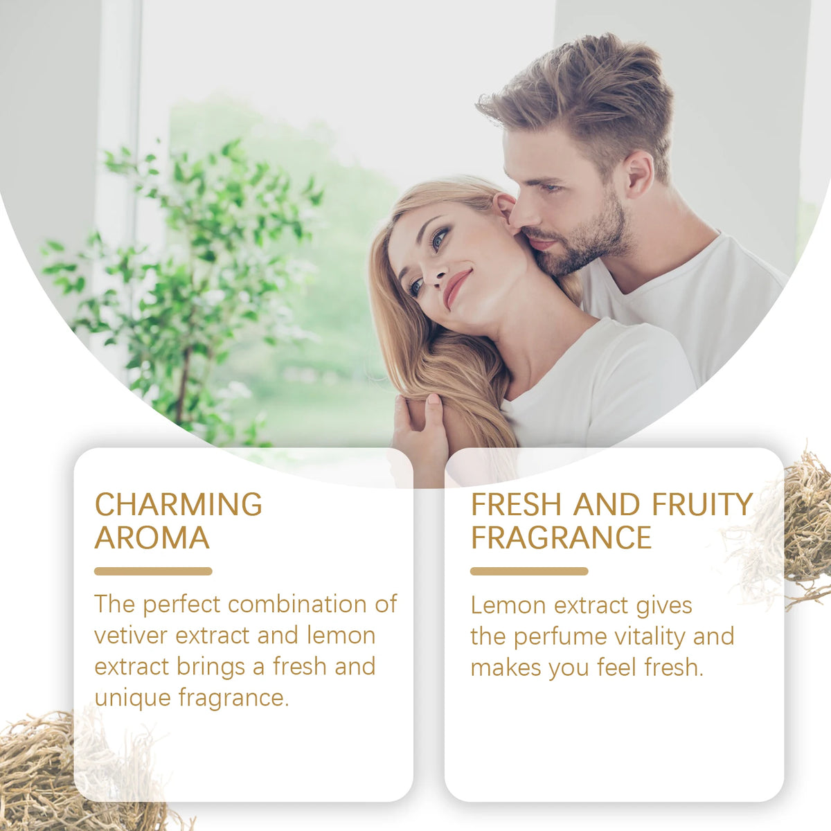 Unisex Fresh Vetiver Woody EDT 50ml Green Natural Male Female Perfume Overseas Warehouse