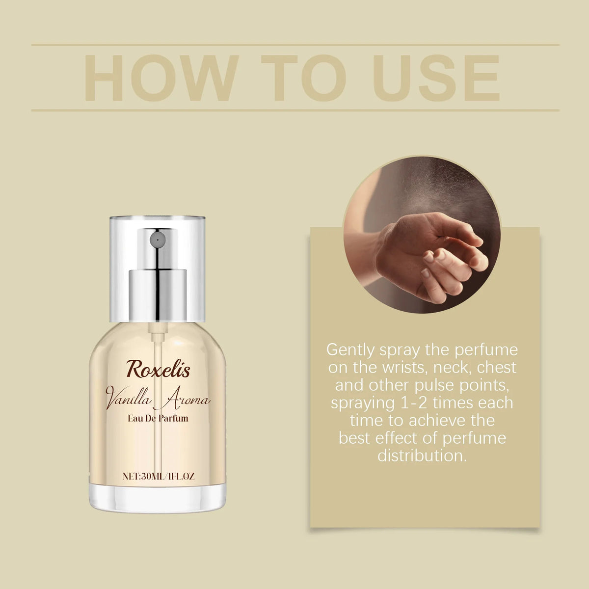 Women Warm Sweet Vanilla Eau De Parfum 30ml Mini Portable Long Lasting Gentle Fragrance for Dating Wedding Travel Gift