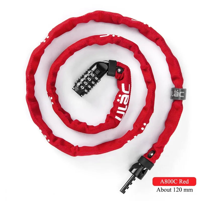 ULAC Cycling Bike Password Lock MTB Road Bike Chain Anti-theft Lock Ultra-light Portable Lock Bicycle Safety Stable Accessories