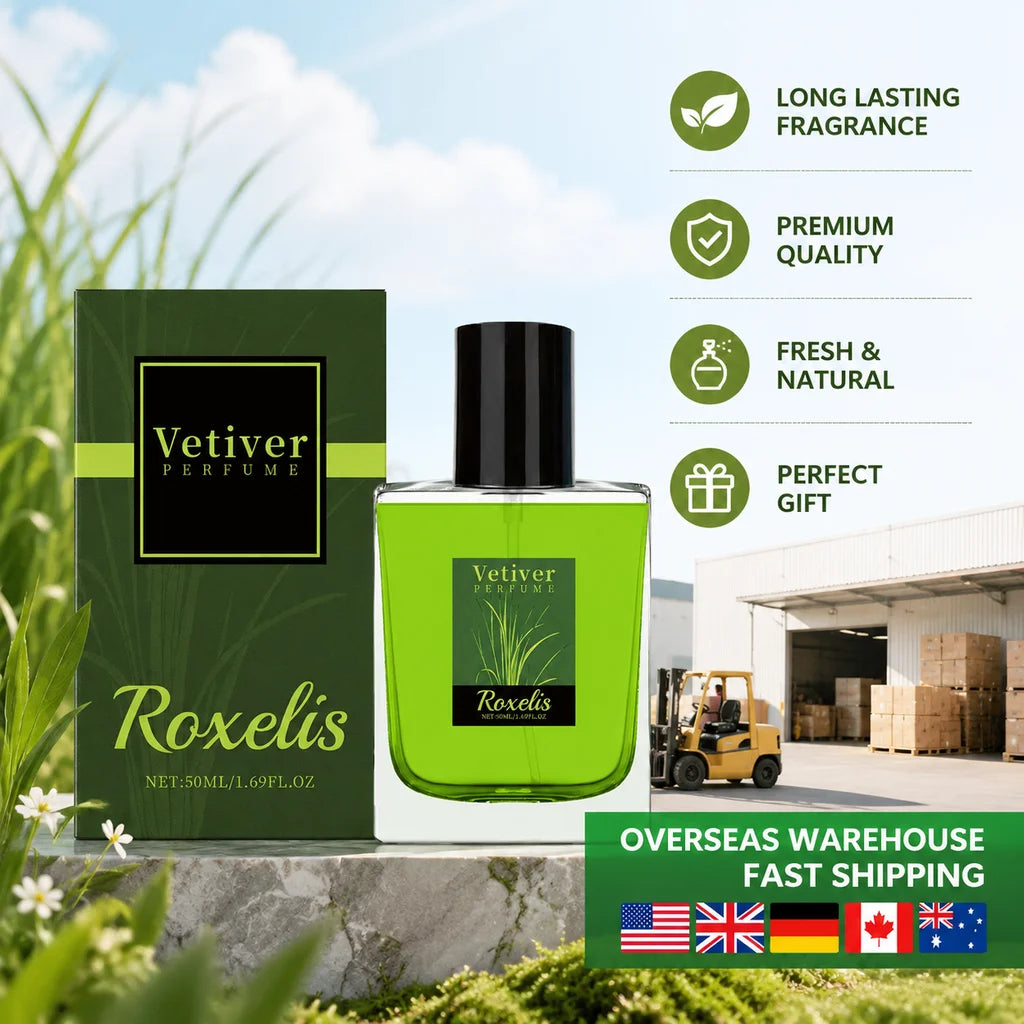 Unisex Fresh Vetiver Woody EDT 50ml Green Natural Male Female Perfume Overseas Warehouse
