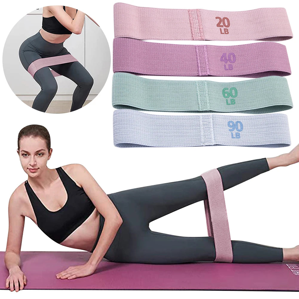 Hip Resistance Bands Anti-Slip Stretch Fitness Strips Portable Glute Thigh Elastic Bands Yoga Gym Equipment