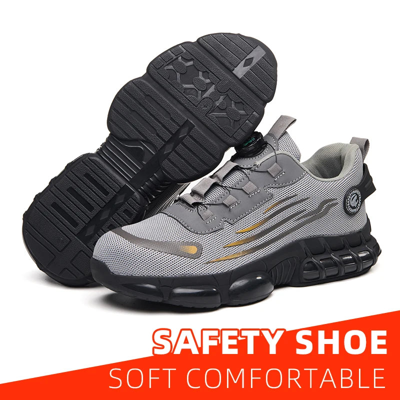 Men Women Safety Work Shoes Steel Toe Cap Anti‑Puncture Anti‑Slip Breathable Lightweight Industrial Labor Protection Work Shoes Steel Toe Safety Work Shoes Anti‑Puncture Anti‑Slip Lightweight Breathable Industrial Wor