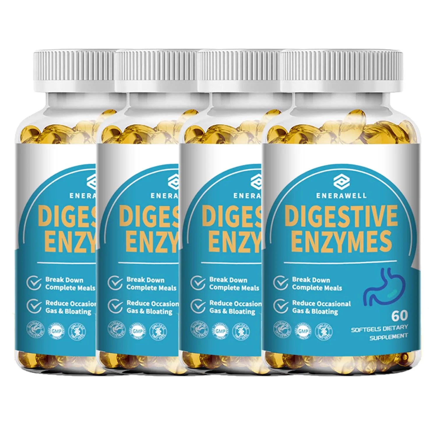 Digestive Enzymes Supplement - Digestion and Intestinal Health for Adults Men and Women, Promotes Nutrient Absorption