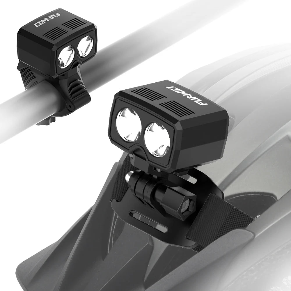 FUNWICT Bike Helmet Light 1000 Lums Waterproof Flashlight Bicycle Headlight USB Charging LED Front Lamp MTB Road Bike Night Safety Cycling Accessories