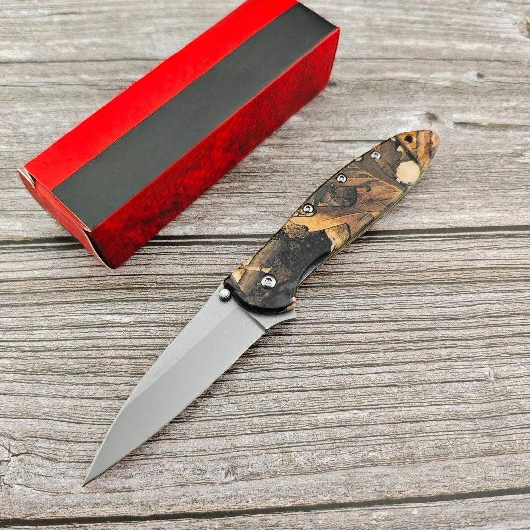 Ks1660 Ken Onion Leek Assisted Flipper Knife 3" Bead Blast Plain Blade Outdoor Camping Hunting Survival EDC Pocket Knife