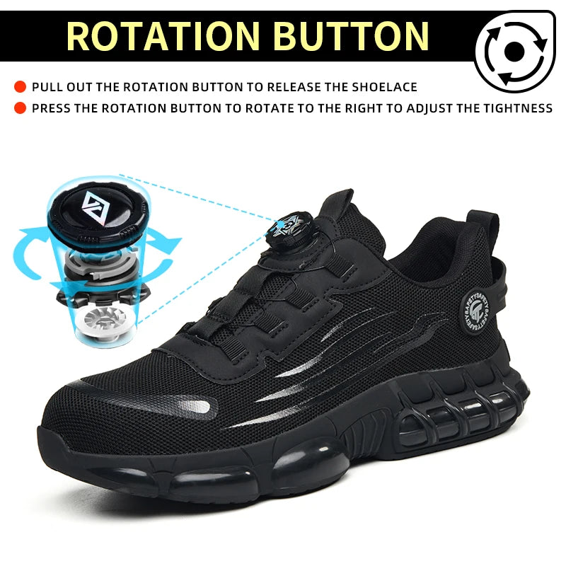 Men Women Safety Work Shoes Steel Toe Cap Anti‑Puncture Anti‑Slip Breathable Lightweight Industrial Labor Protection Work Shoes Steel Toe Safety Work Shoes Anti‑Puncture Anti‑Slip Lightweight Breathable Industrial Wor