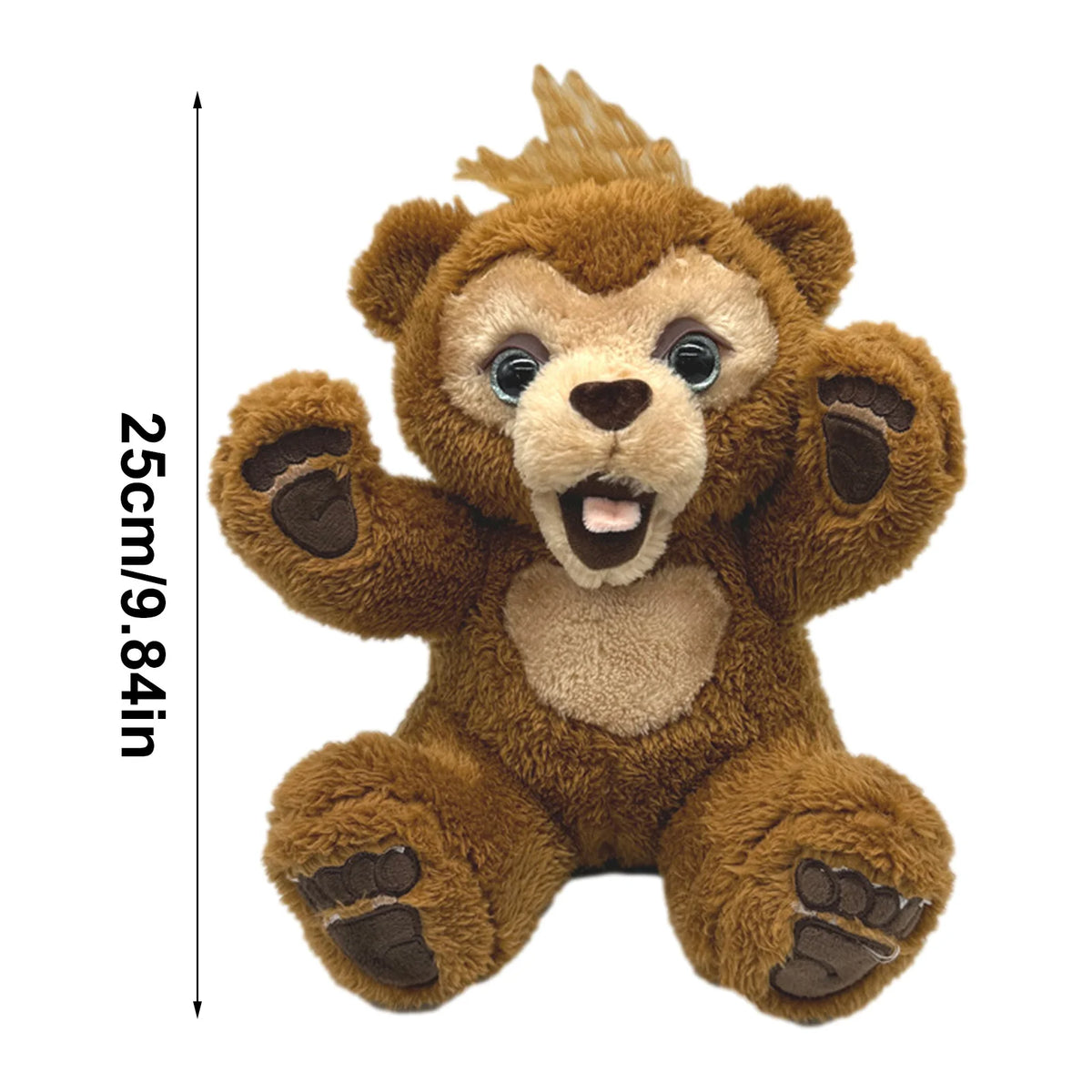 Soft Curious Bear Animals Doll Kids Toy Cute Bear With Sound Stuffed Christmas Gift Kawaii Electric Toys Learning Toys Kids Toys