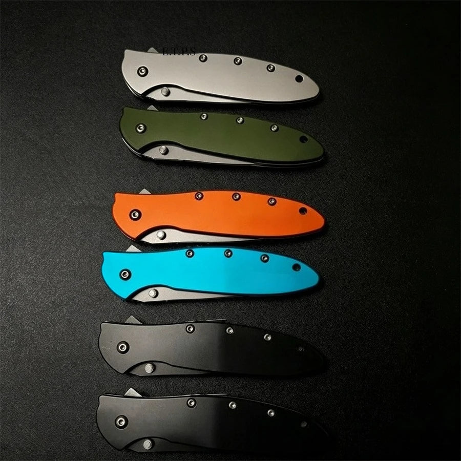 Ks1660 Ken Onion Leek Assisted Flipper Knife 3" Bead Blast Plain Blade Outdoor Camping Hunting Survival EDC Pocket Knife