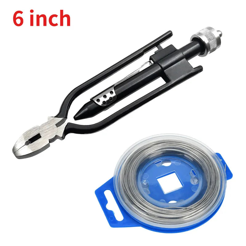 6/9 Inch Safety Wire Pliers with 50ft Safety Wire Heavy Duty Wire Twisting Tool for Aircraft Hinery Vehicles, Preventing Hardware Loosening, Safety Wire Twisting, Heavy Duty Pliers, Durable Build Quality, Reliable Performance
