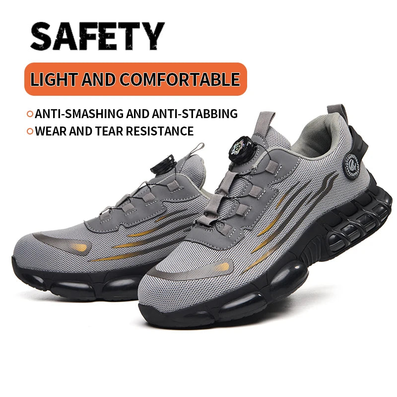 Men Women Safety Work Shoes Steel Toe Cap Anti‑Puncture Anti‑Slip Breathable Lightweight Industrial Labor Protection Work Shoes Steel Toe Safety Work Shoes Anti‑Puncture Anti‑Slip Lightweight Breathable Industrial Wor