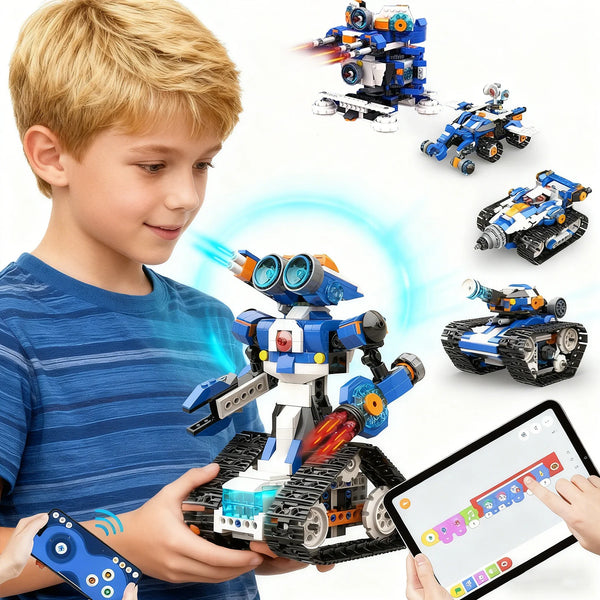 Apitor Robot J 6 in 1 STEM Kit for Kids Age 7+ STEM Educational Toys with App Control Programmable Robot Kit Classic Toys Gifts For Boys Girls Birthday Christmas Gift
