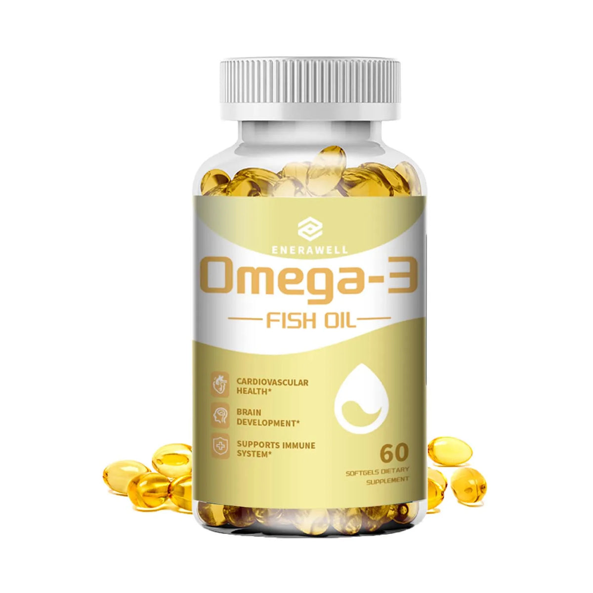 Omega 3 Fish Oil - Rich in EPA+DHA, Supports Joint, Brain and Eye Health, Enhances Immune Function, and Antioxidant