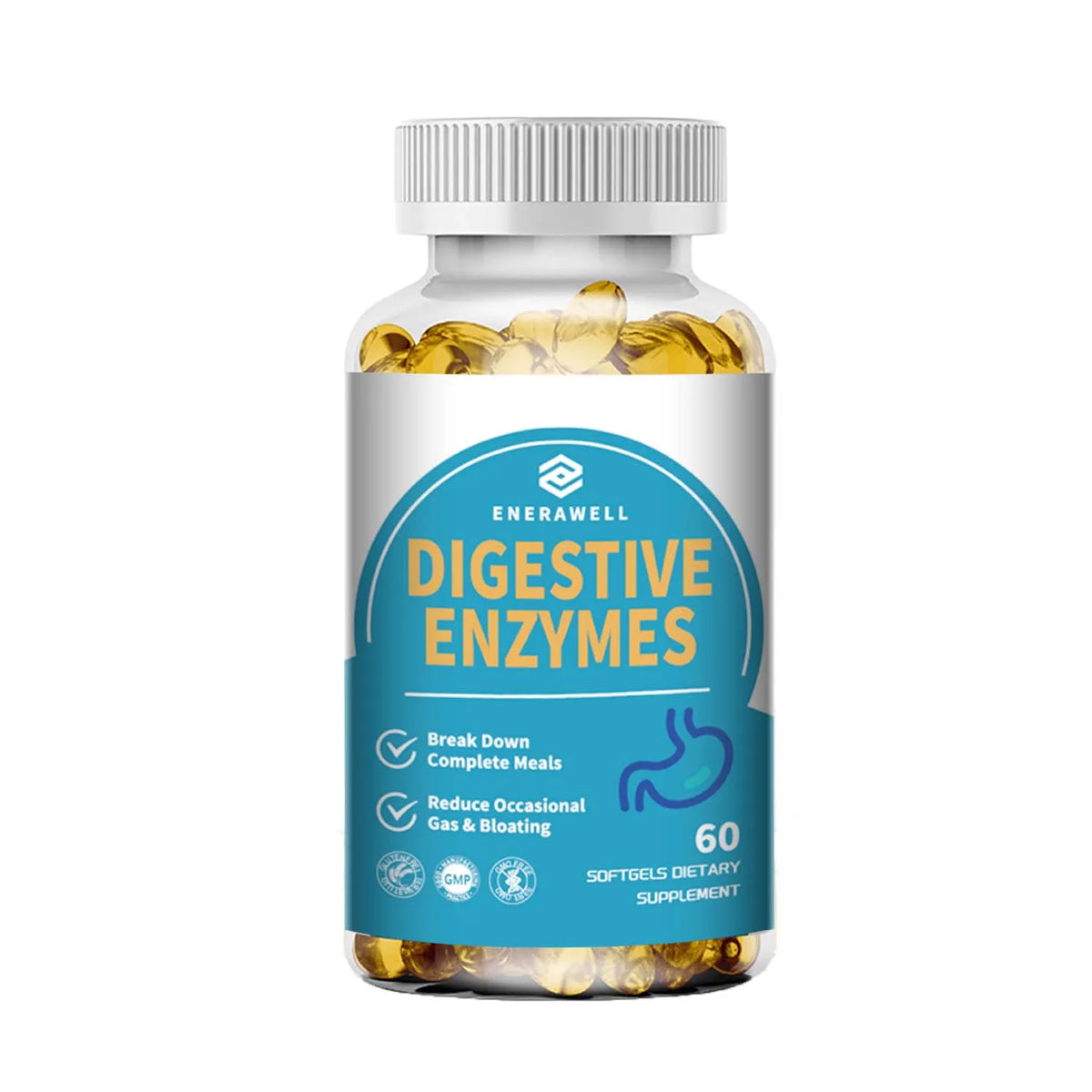 Digestive Enzymes Supplement - Digestion and Intestinal Health for Adults Men and Women, Promotes Nutrient Absorption