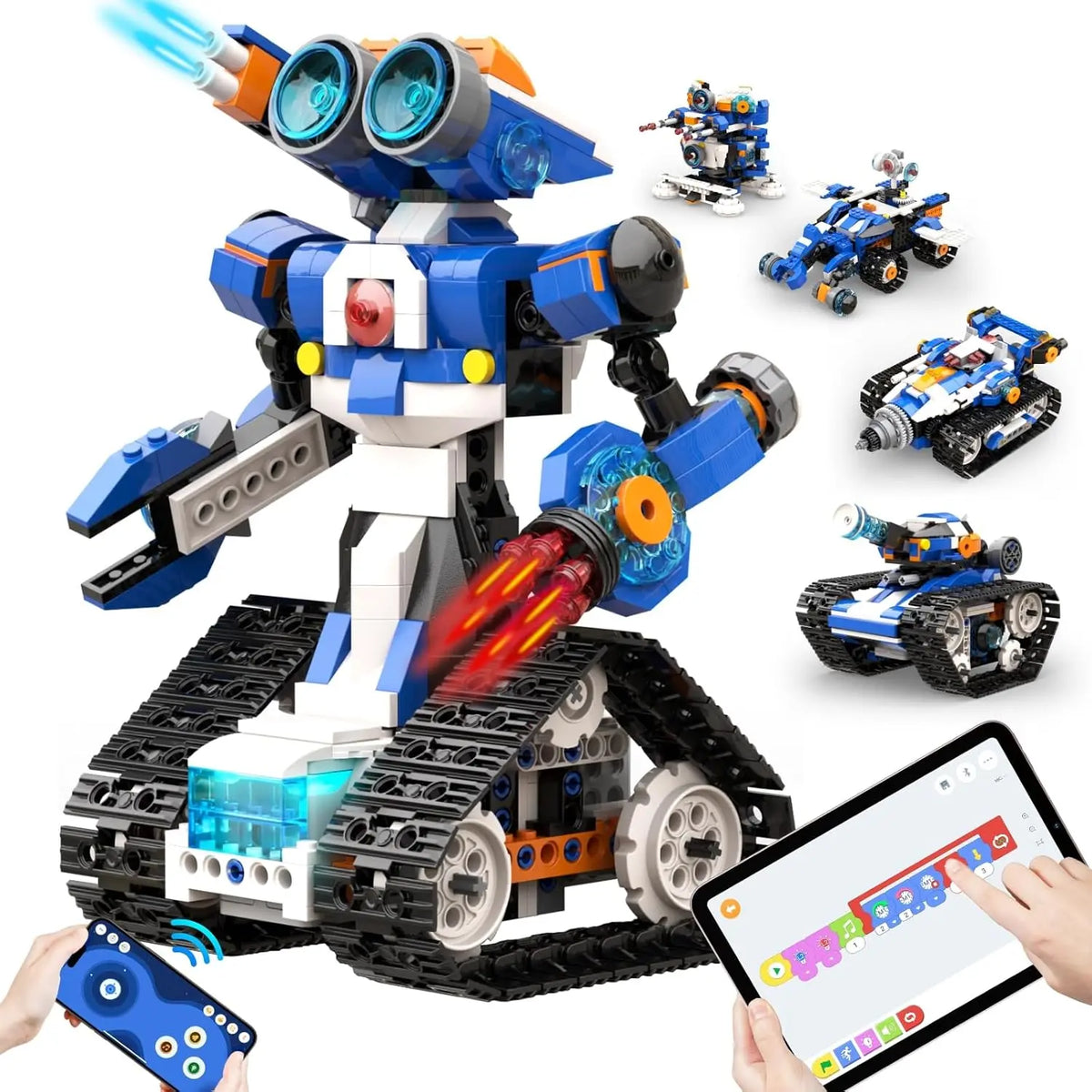 Apitor Robot J 6 in 1 STEM Kit for Kids Age 7+ STEM Educational Toys with App Control Programmable Robot Kit Classic Toys Gifts For Boys Girls Birthday Christmas Gift