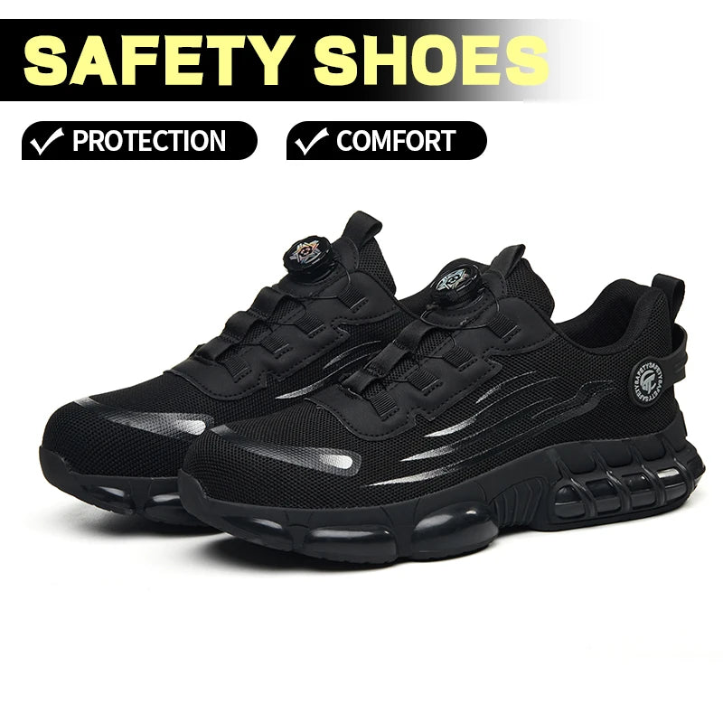 Men Women Safety Work Shoes Steel Toe Cap Anti‑Puncture Anti‑Slip Breathable Lightweight Industrial Labor Protection Work Shoes Steel Toe Safety Work Shoes Anti‑Puncture Anti‑Slip Lightweight Breathable Industrial Wor