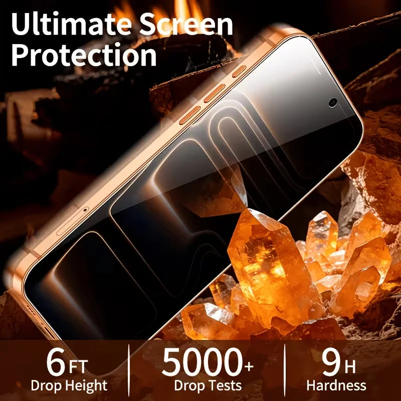 5-Pack Full-Screen Privacy Protection Steel Tempered Glass Film for iPhone Duo Ultra Fold 18 18 Pro Max 18 Pro 9H Hardness Anti-Fingerprint for Public Transport Office Metro