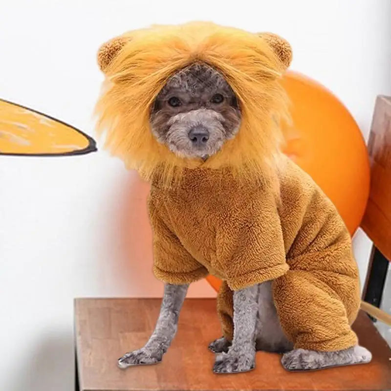 Pet Dog Clothes Cat Cartoon Lion Tiger Zebra Leopard Outfit Halloween Cosplay Hoodie Costume Autumn Winter Dog Party Clothing