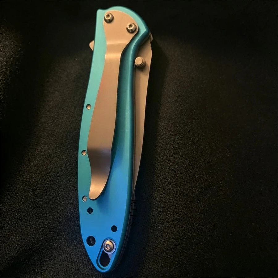 Ks1660 Ken Onion Leek Assisted Flipper Knife 3" Bead Blast Plain Blade Outdoor Camping Hunting Survival EDC Pocket Knife