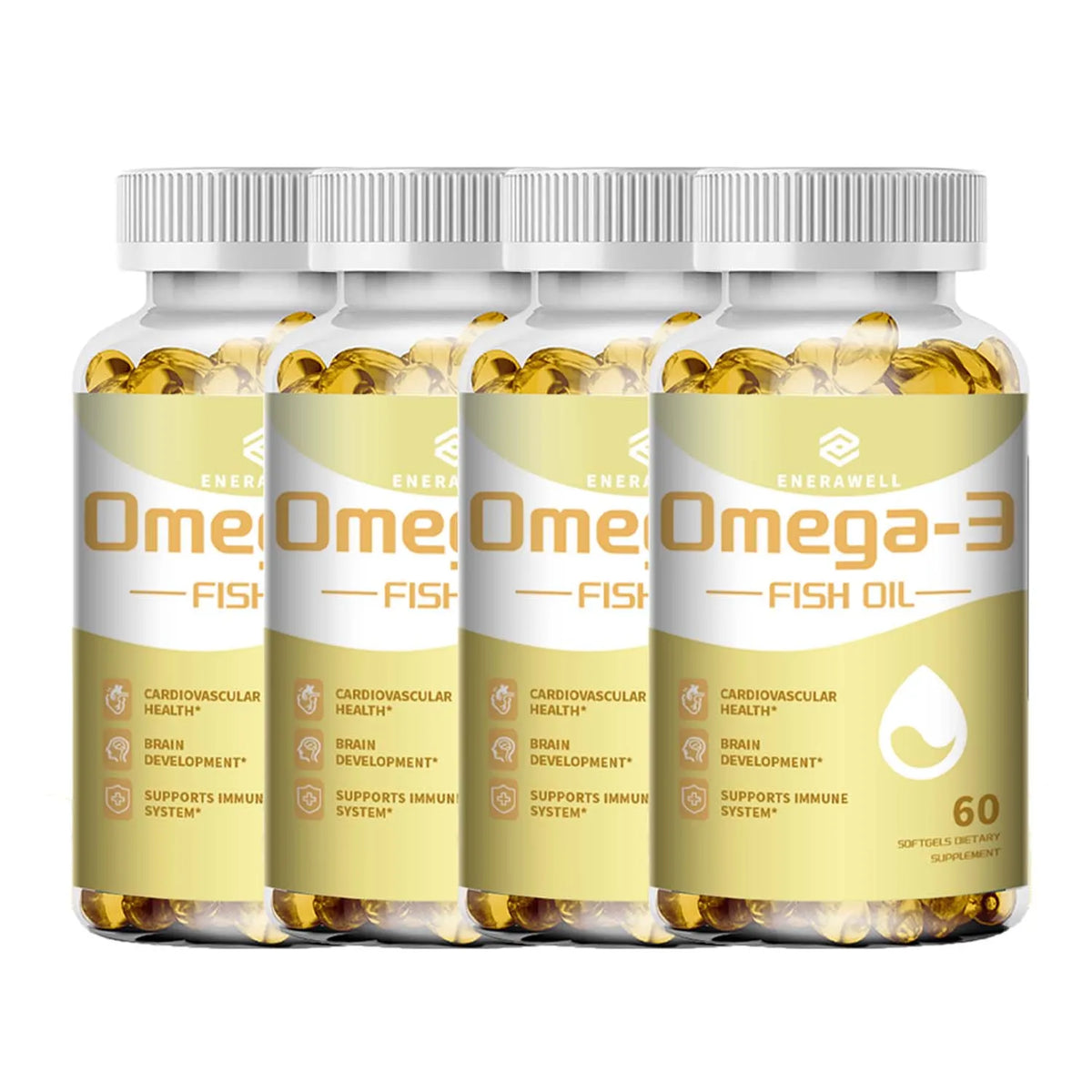 Omega 3 Fish Oil - Rich in EPA+DHA, Supports Joint, Brain and Eye Health, Enhances Immune Function, and Antioxidant