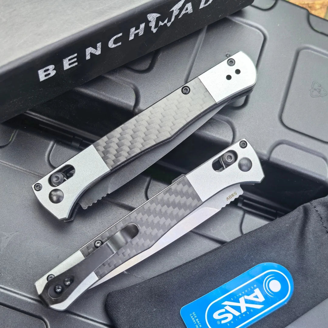 BM 4170 Custom Folding Knife, CPM-S90V Coated Blade, T6061 Aluminum & Carbon Fiber Handle, AXIS Lock Tactical Outdoor Pocket Knife, USA Stock Fast Delivery