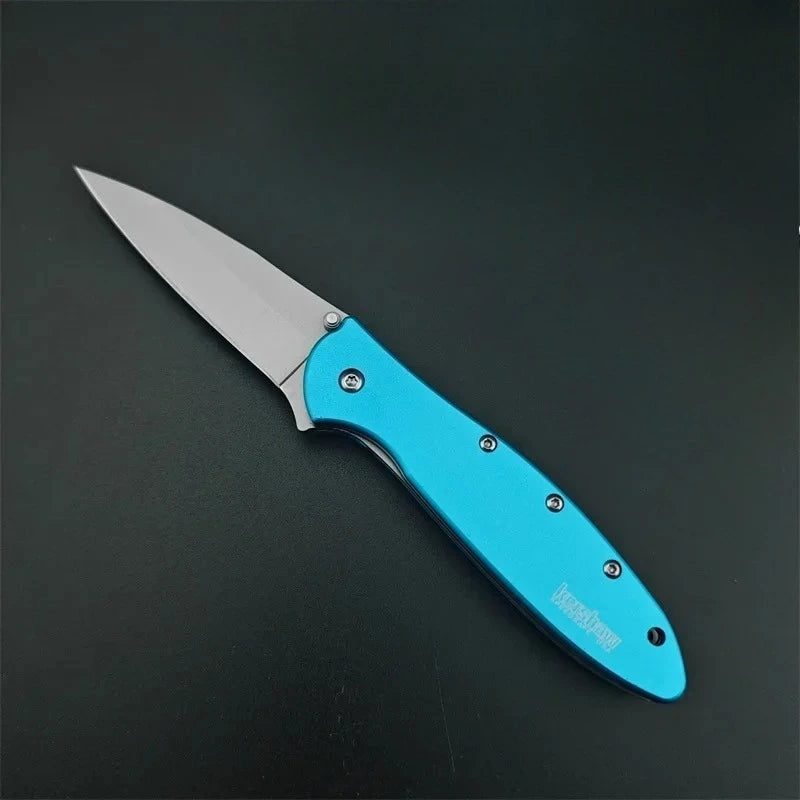 Ks1660 Ken Onion Leek Assisted Flipper Knife 3" Bead Blast Plain Blade Outdoor Camping Hunting Survival EDC Pocket Knife