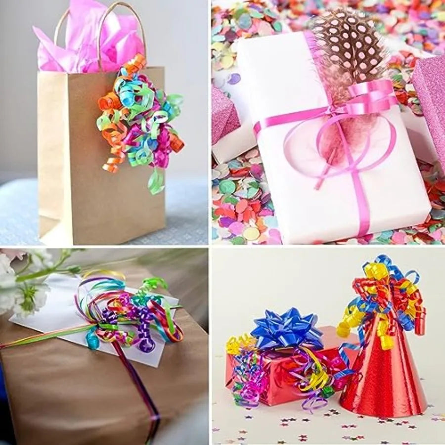48 Rolls Curling Balloon String Roll Ribbons 48 Colors 5mm 11 Yards Gift Wrapping Ribbons for Art Crafts Bows Wedding Party Flo