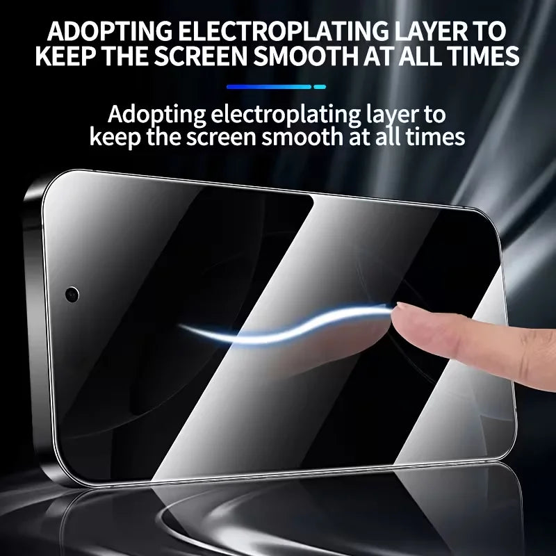 5-Pack Full-Screen Privacy Protection Steel Tempered Glass Film for iPhone Duo Ultra Fold 18 18 Pro Max 18 Pro 9H Hardness Anti-Fingerprint for Public Transport Office Metro